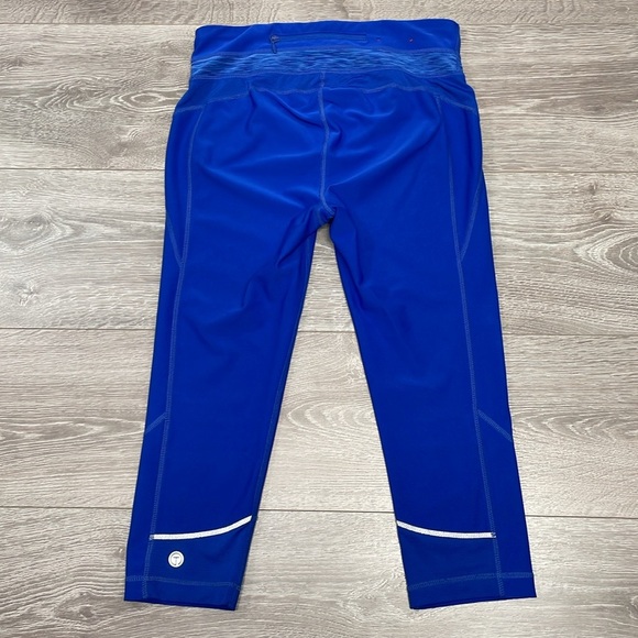 T By Talbots Tech  Stretch Crop Leggings Blue SP - Picture 14 of 16